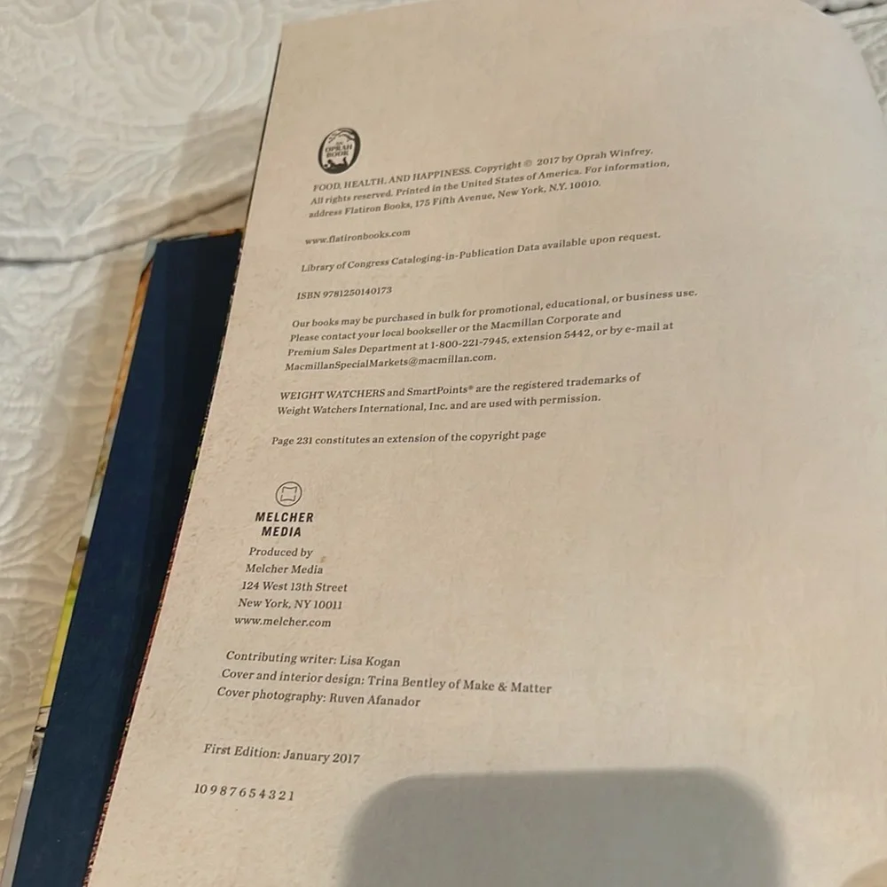 Food‎ Health and Happiness cookbook, first edition